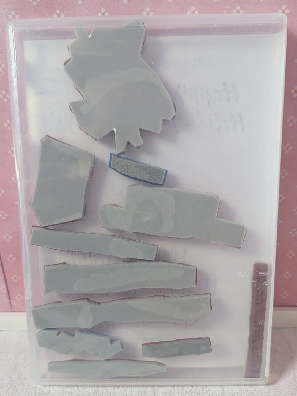 Happy Holidays Rubber Stamp Set of 11 different styles fonts
